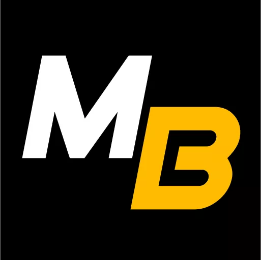 Обратный логотип MB на черном фоне